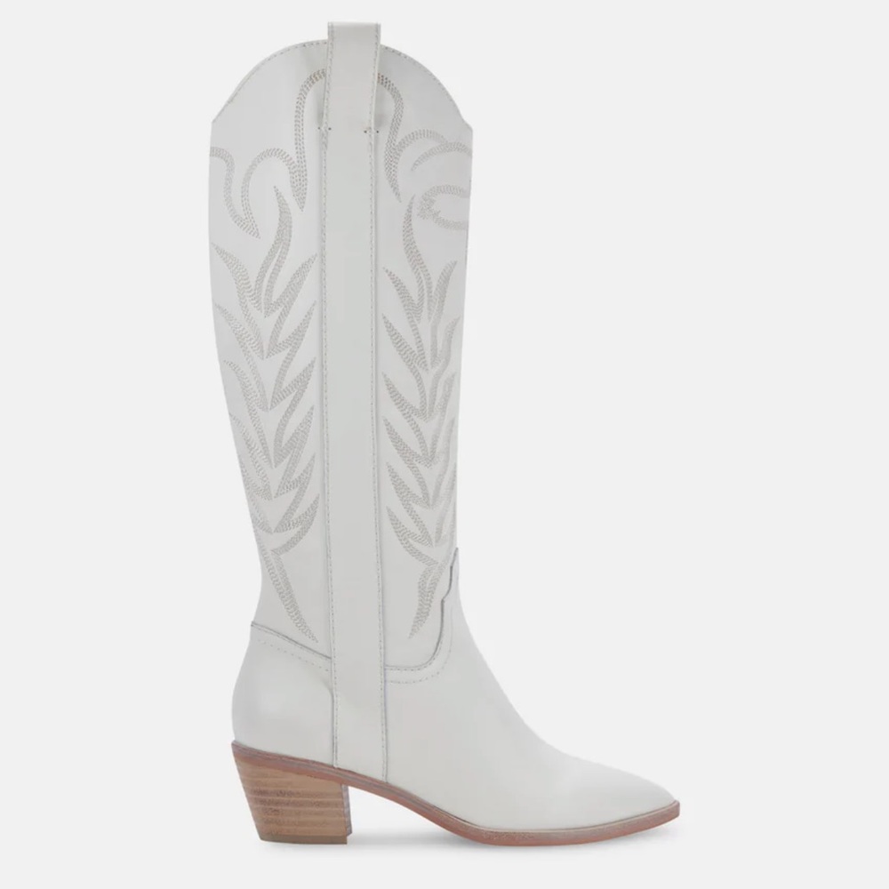 Dolce Vita Solei Boots in White Leather
